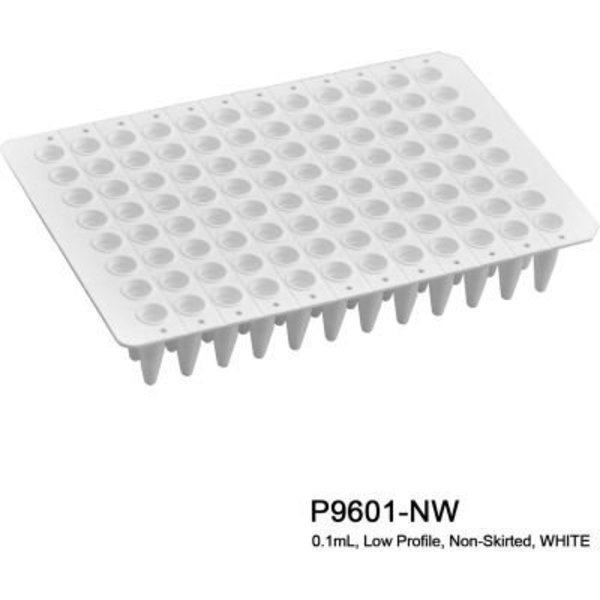 Mtc Bio MTC Bio PureAmp PCR Plate For 0.1 ml Tube, 96 Place, Non Skirted, White, 50 Pack P9601-NW